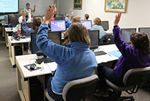 Image: student in computer class