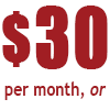 $30 per month base price