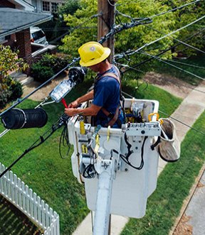 Image: utility worker