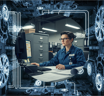 Maintenance personnel using a CMMS for effective maintenance strategies.