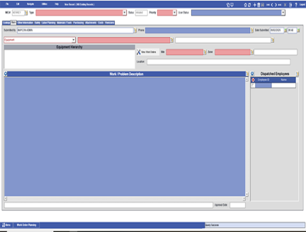 Image: maintenance worker completing a CMMS work order
