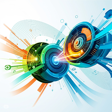A representation of Condition Based Maintenance showing the dynamic interplay of machinery, sensors, and data analysis