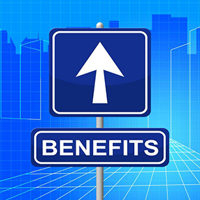 Image: sign that says benefits