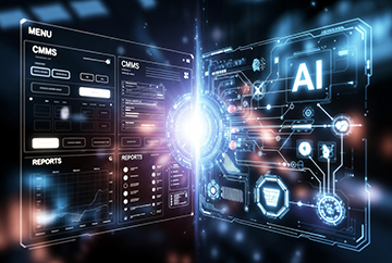 A representation of the potentiality of a CMMS comined with AI.