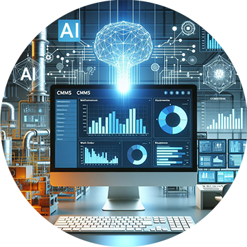 An AI-enhanced CMMS improving energy-efficient maintenance.