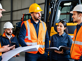 A maintenance supervisor uses good communication skills to share information.