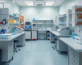 Medical storeroom with properly managed supplies for patient safety.