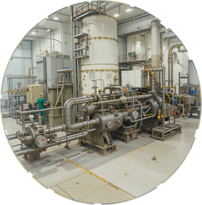 A hydraulics facility in operation.