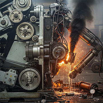 A piece of equipment experiencing intermittent failures..