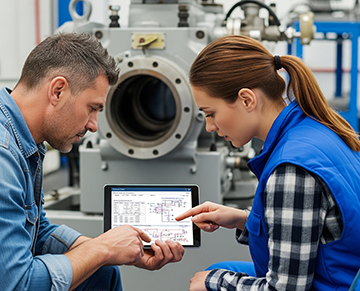 Technicians conduct a maintenance criticality analysis to refine asset management practices.