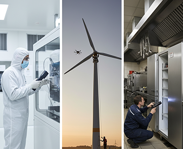 Various technicians conduct maintenance inspections.