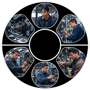 Maintenance technicians showing productivity via CMMS work orders.