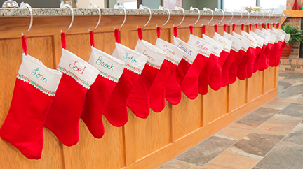 Mapcon employee Christmas stockings.