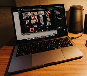 Image: computer showing videoconference