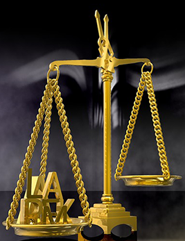 Scales representing business ethics.