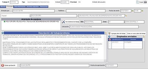MAPCON converting work orders to Spanish.