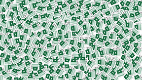 Image: a grouping of miniature spreadsheets