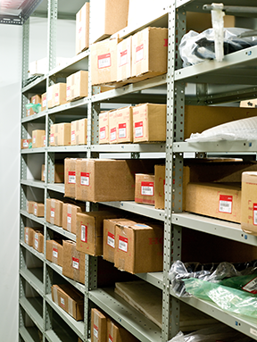 Image: shelves of inventory