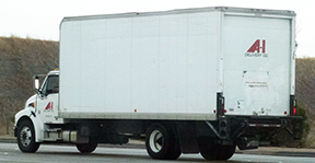 A delivery truck at a CMMS vendor managed facility.