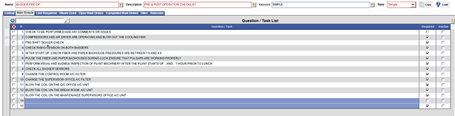 Sample preventative maintenance checklist software