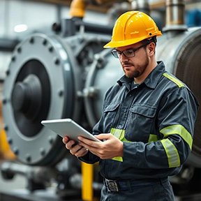 A maintenance technician Uses CMMS Mobile to organize MRO