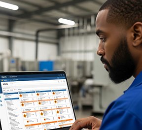 A mainenance worker uses a CMMS to organize the MSDS for his operaitons.