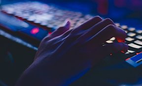 Image: shadowy computer keyboard