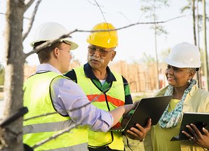 Image: maintenance people talking