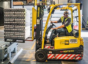 Image: forklift with pallet