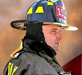 Image: fireman in helmet