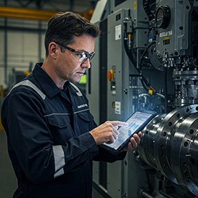 A maintenance supervisor uses a CMMS in conjunction with IoT sensors on an asset.