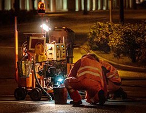 Image: maintenance worker on the job