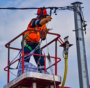 Image: Utility worker