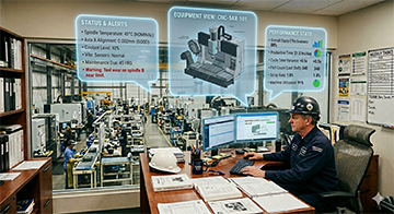 A maintenance supervisor analyzes CMMS maintenance history for better asset management.