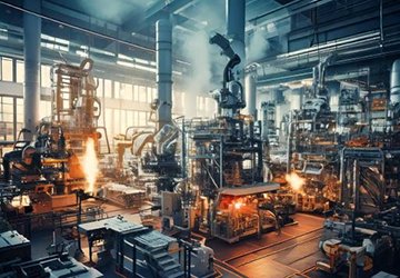 Manufacturing plant illustrating asset utilization for Return on Assets (ROA) analysis