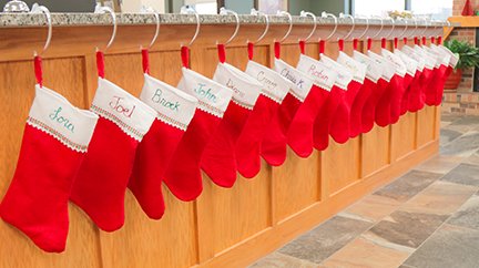 Mapcon employee Christmas stockings.