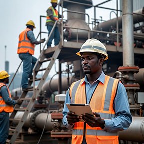 Maintenance workers using a CMMS for better compliance measures.