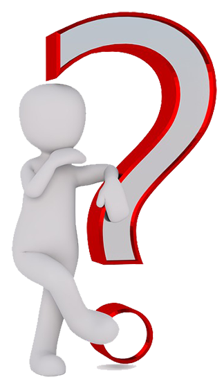 Image: cartoon man with question mark