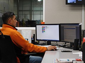 Image: man at computer