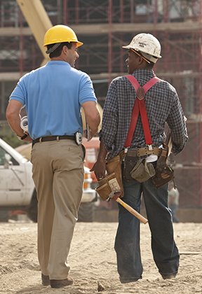 Image: maintenance people talking