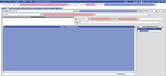 image of a CMMS work order