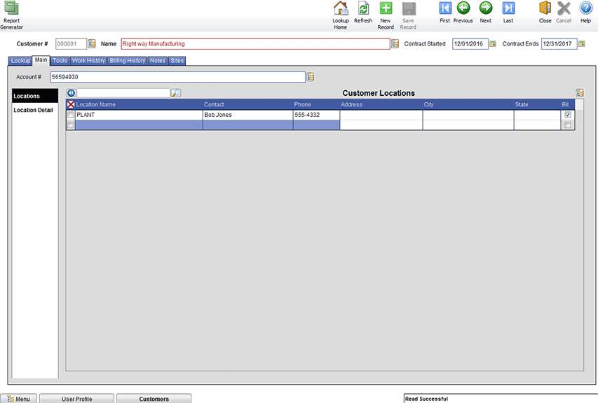 MAPCON Service Billing Module