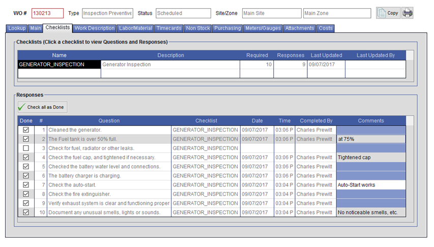 MAPCON Lite Checklist